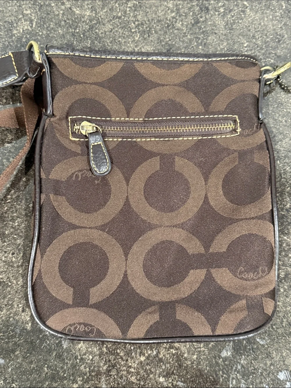 Vintage‎ Coach Brown Madison Crossbody Bag